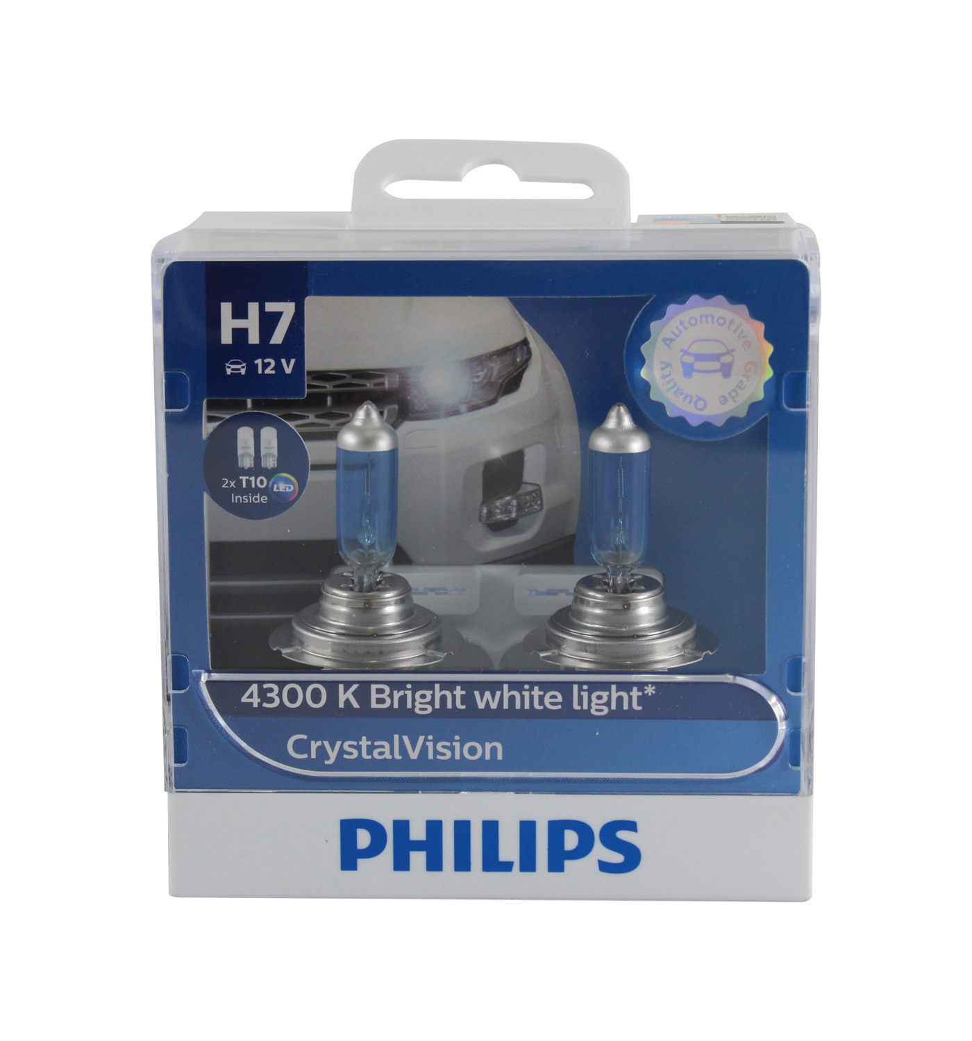 Genuine PHILIPS Crystal Vision Headlight Bulb H7 12V 55W PX26D - Single ...