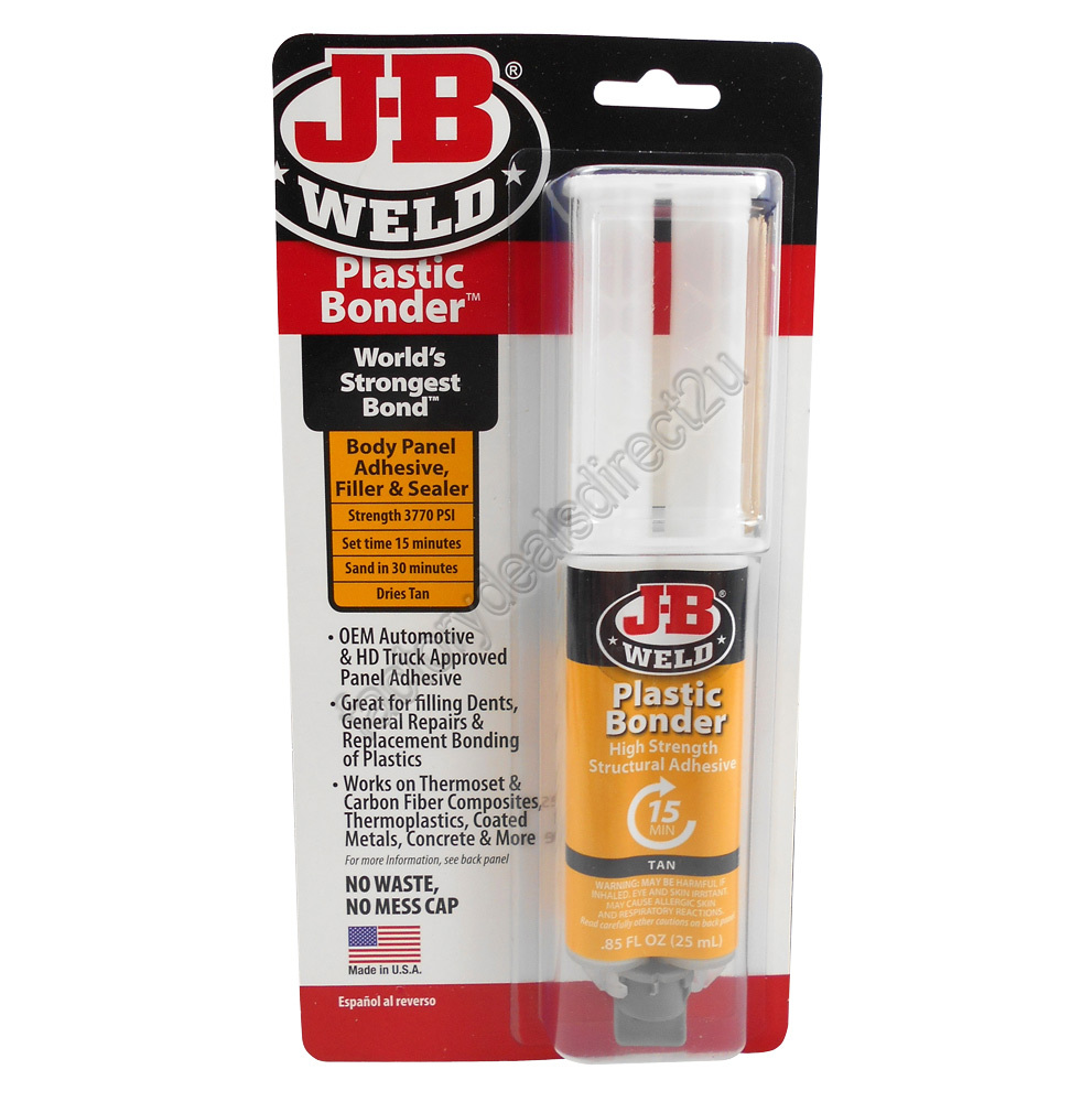JB Weld Plastic Bonder Adhesive Filler Sealer Glue Syringe 50133 JB Weld