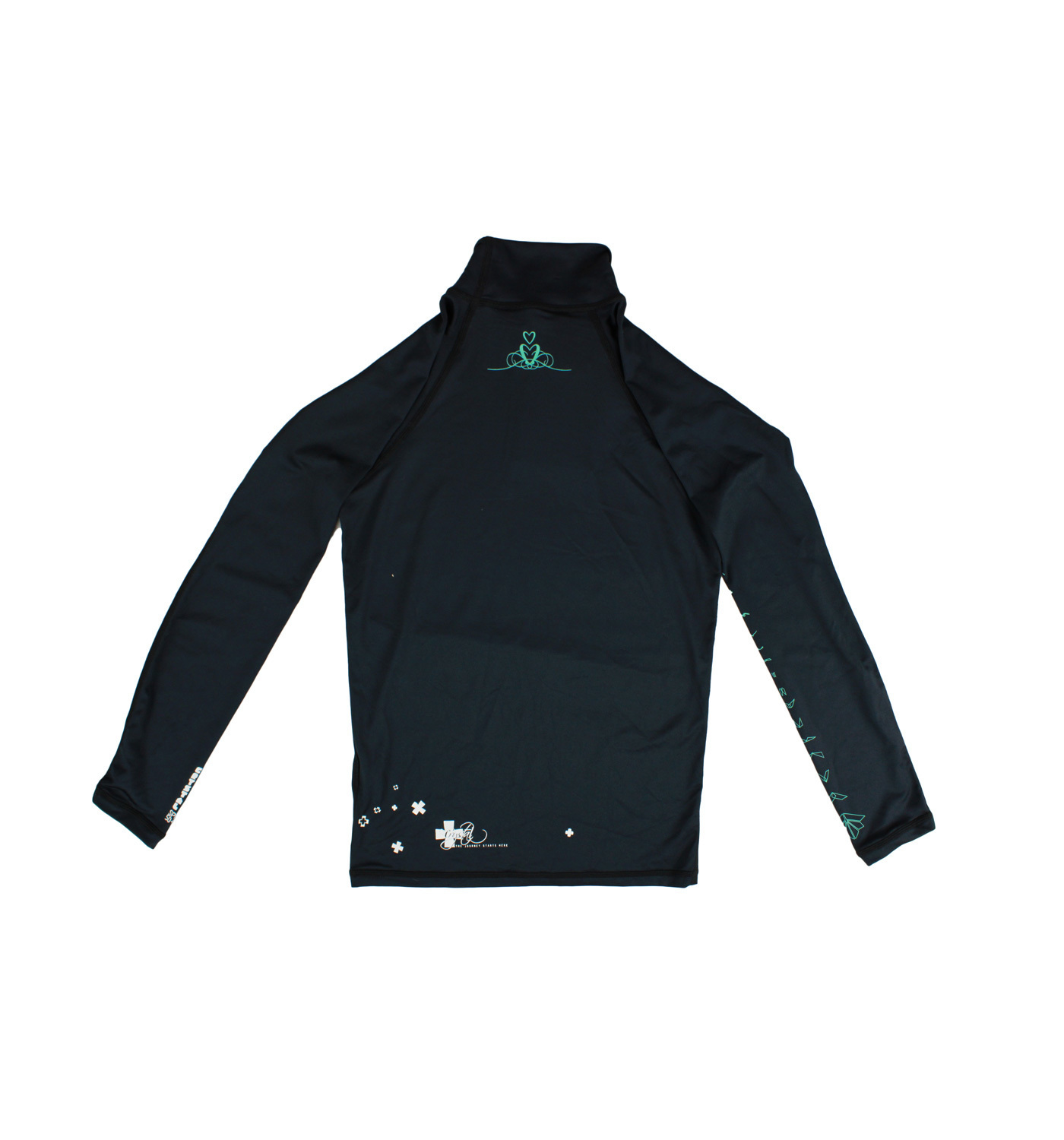 Crystal Black SPF50 Youth Long Sleeve SpanFlex Lycra Rash shirt Rashie #RSCRY - Picture 4 of 6