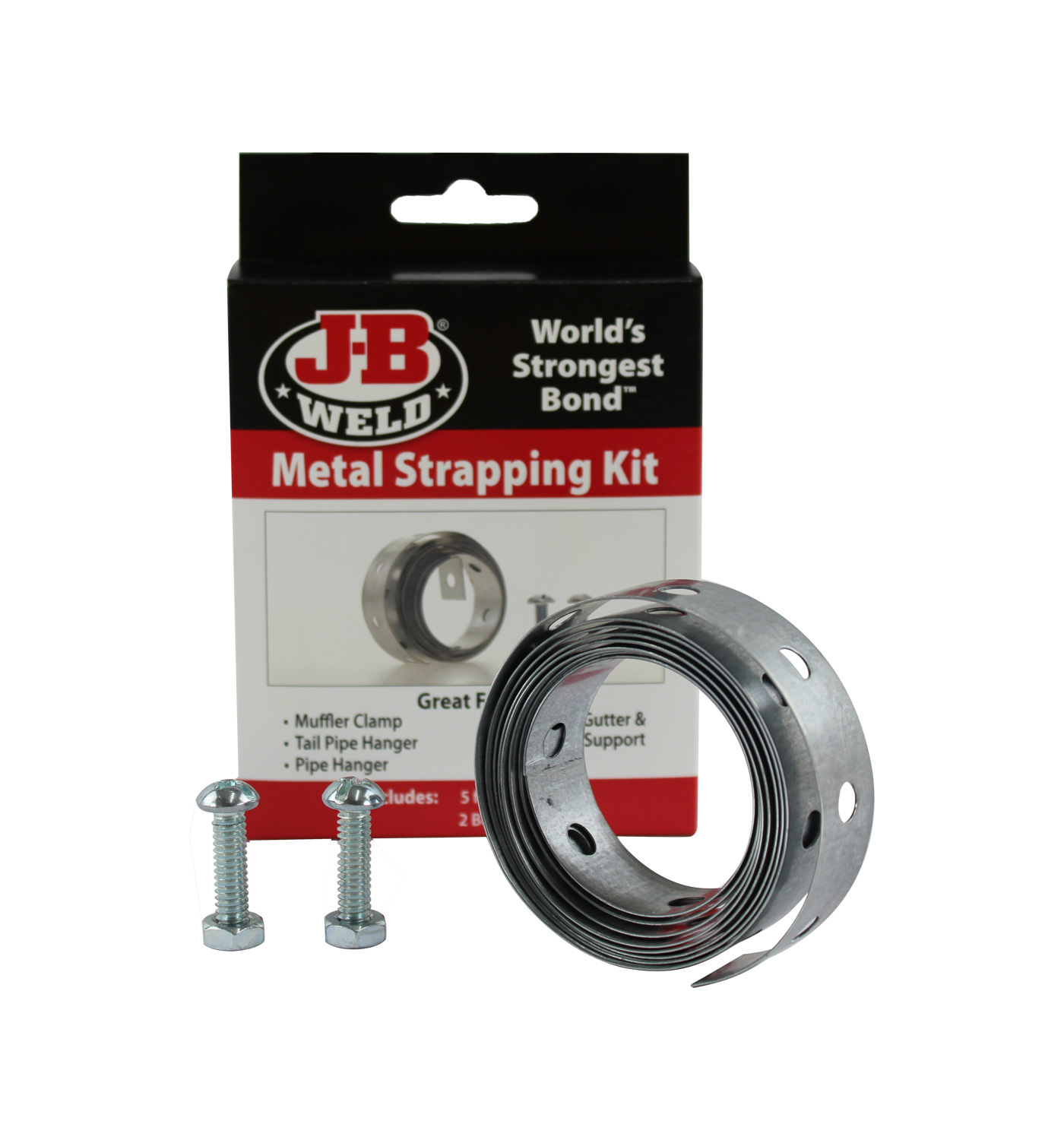 JB Weld Exhaust Clamp Metal Strapping Kit 5ft Strap 2x Nuts & Bolts 37990