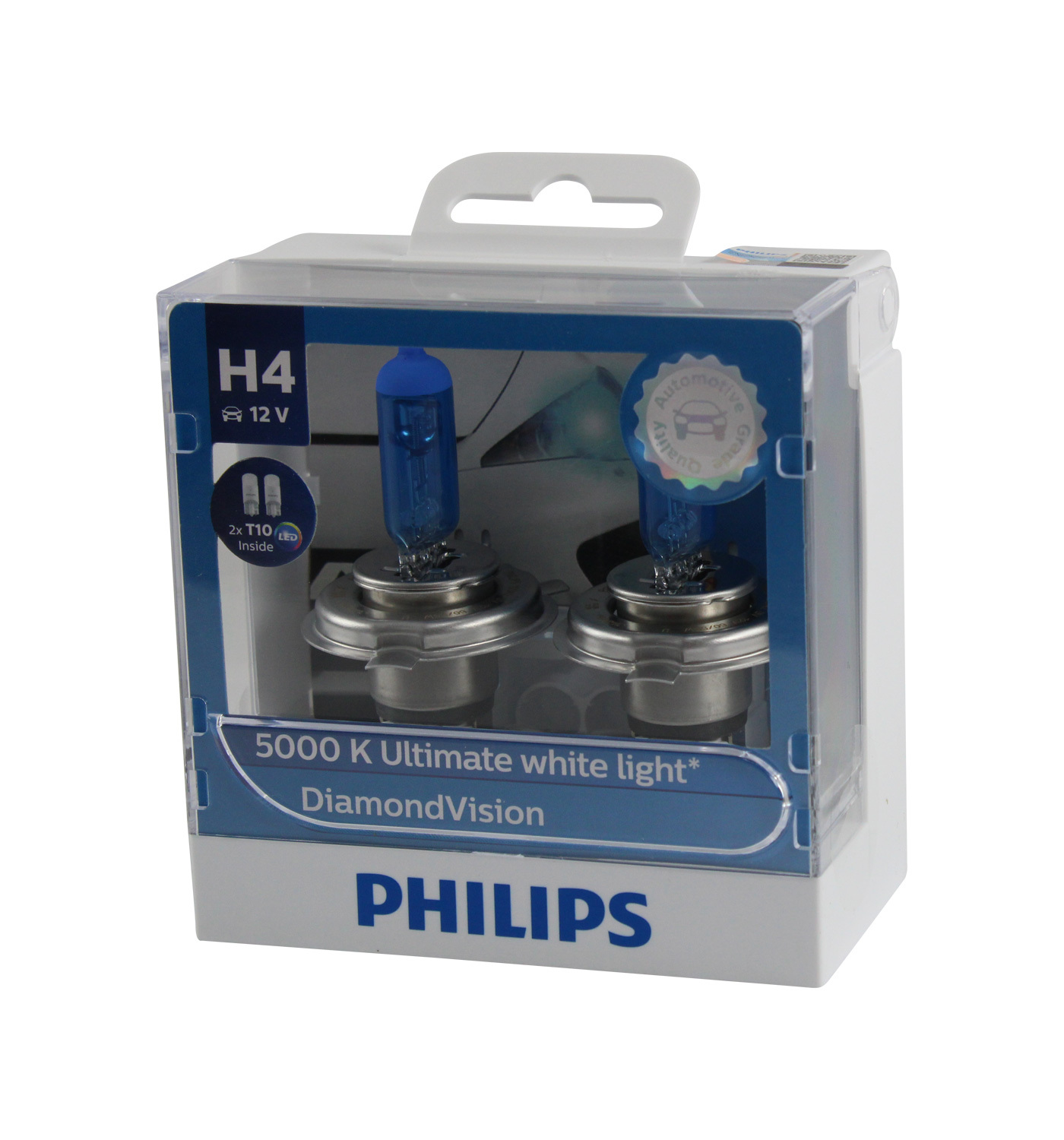 Genuine PHILIPS Diamond Vision Headlight Bulbs H4 12V 60 55W T10