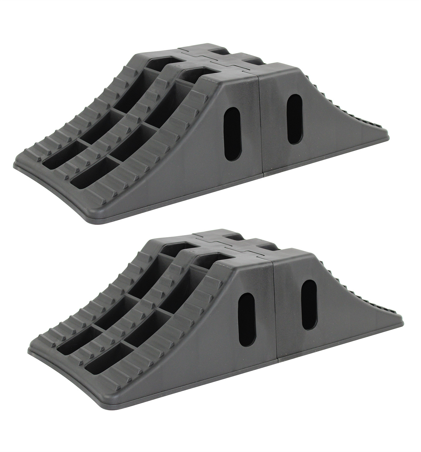 Pair Of Supex Poly Interlocking Wheel Chocks Single or Dual Axle