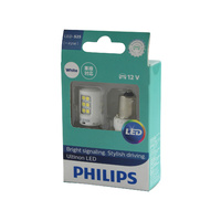 Genuine PHILIPS Ultinon White LED Stop Light Bayonet Bulb 12V S25 P21W - Twin Pack #11498ULWX2