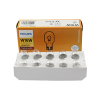 PHILIPS Premium Vision Clear Stop Indicator Globe Wedge W16W 12V - 10 Pack #12067CP