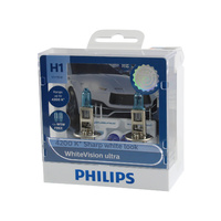 Genuine PHILIPS White Vision Ultra 4200k H1 12V 55W Globes T10 W5W - Twin Pack #12258WVUSM