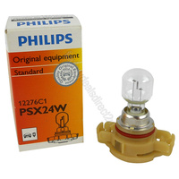 Genuine PHILIPS Standard Fog Lamp Globe PSX24W 12V - Single Bulb #12276C1