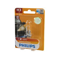 Genuine PHILIPS Premium Vision Headlight H3 Globe 12V 55W - Single Bulb #12336PRB1