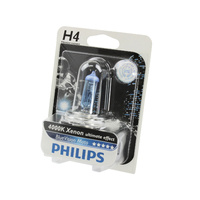 Genuine PHILIPS Motorcycle Blue Vision Headlight Bulb H4 12V 60/55W - #12342BVUBW