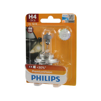 Genuine PHILIPS Premium Vision Headlight H4 Globe 12V 60/55W - Single Bulb #12342PRB1