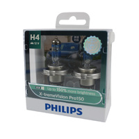 Genuine PHILIPS X-tremeVision Pro150 Headlight H4 12V 60/55W Twin Pack #12342XVP150S2