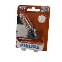 Genuine PHILIPS Rally Vision Headlight HB3 Globe 12V 100W - Single Bulb #12359RAB1
