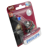 Genuine PHILIPS Power Vision H11 Globe 12V 55w PGJ19-2 - Single Bulb #12362PWVB1