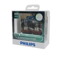 Genuine PHILIPS X-treme Vision Pro150 Headlight H11 12V 55W Twin Pack #12362XVP150S2