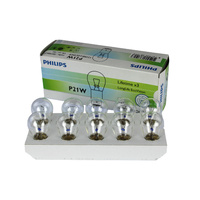 Genuine PHILIPS Eco Vision Indicator/Reversing Bulb 12V 21W (BA15s) - 10 Pack #12498LLECOCP