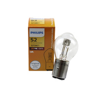 Genuine PHILIPS Premium Vision Motorbike Headlight Globe S2 12V 35/35W - Single #12728C1