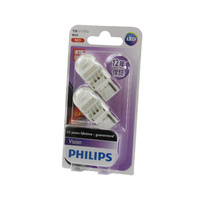 Genuine PHILIPS Vision Red LED Stop Light Wedge Bulbs 12V T20 W21 - Twin Pack #12838REDB2