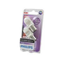 Genuine PHILIPS Vision Red LED Stop Light Bayonet Bulbs 12V P21 - Twin Pack #12839REDB2