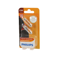 Genuine PHILIPS Premium Vision Festoon Light Globe C5W 12V 5W - 2 Pack #12844B2