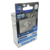 Genuine PHILIPS 12v White LED 30MM Festoon Bulb 10000K! #1294110000X1