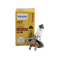 Genuine PHILIPS Standard Headlight Globe H7 12V 55W - Single Bulb #12972C1