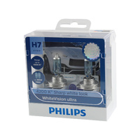 Genuine PHILIPS White Vision Ultra 4200k H7 12V 55W Globes T10 W5W - Twin Pack #12972WVUSM