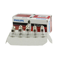 Genuine PHILIPS Standard Truck Clear Festoon Globe C5W 24V 5W - 10 Pack #13844CP