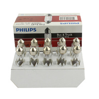 Genuine PHILIPS Standard Truck Clear Festoon Globe T10.5x43 24V 5W - 10 Pack #13864CP