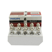 Genuine PHILIPS Standard Truck Clear Festoon Globe T10.5x43 24V 10W - 10 Pack #13866CP