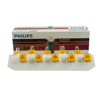 Genuine PHILIPS Standard Truck Dash Light Globe Yellow BAX 24V 1.2W - 10 Pack #24029CP