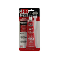 JB Weld Hi-Temp Red Silicone Gasket Maker & Sealant RTV 85g No Shrink #31314