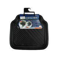 Pair Of Universal Heavy Duty Deep Dish Rubber Rear Floor Mats Car/4WD #52-701-2