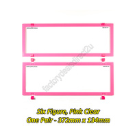 Number Plate Covers 6 Figure Standard PINK Clear Pair QLD NSW VIC SA WA NT #6BCNL