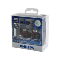 Genuine PHILIPS Crystal Vision Headlight HB3 12V 65W T10 LED Parker - Twin Pack #9005CVSL