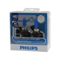 Genuine PHILIPS Diamond Vision Headlight Fog Light Bulbs HB3 12V 60W T10 LEDS #9005DVSL