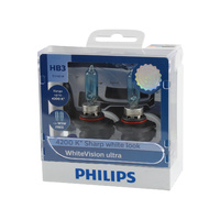 Genuine PHILIPS White Vision Ultra 4200k HB3 12V 60W Globes T10 W5W - Twin Pack #9005WVUSM