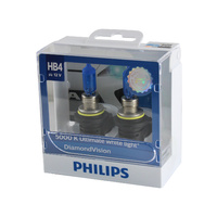 Genuine PHILIPS Diamond Vision Headlight Bulbs HB4 12V 55W P22D - Twin Pack #9006DVS2