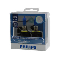 Genuine PHILIPS Diamond Vision Headlight Fog Light Bulbs HB4 12V 55W T10 LEDS #9006DVSL