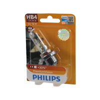Genuine PHILIPS Premium Vision Headlight HB4 Globe 12V 55W P22D - Single Bulb #9006PRB1