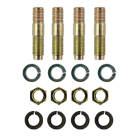 Front Steering Knuckle Stud, Cone Washer, Spring Washer, And Nut To Suit Landcruiser Hilux 4 Runner - Pack Of 4