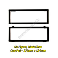 Number Plate Covers Standard Black Clear One Pair QLD NSW VIC SA WA NT ACT #6NL