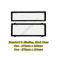 Number Plate Covers Slimline & Standard Black Lined One Pair QLD ACT VIC SA #6QSL