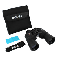 Boost Optics Flinders Wide Angle 10 x 50 Binoculars Black - With Neck Strap & Pouch #BF-1050