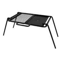 WildTrak Steel Open Fire Flat BBQ Plate & Grill 46cm x 33cm x 25cm With Carry Bag