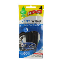 Little Trees Air Freshener Vent Wrap - New Car Scent - 4 Pack #CTK-52733