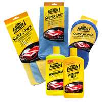 Formula 1 Wash And Wax Kit - Liquid Wax, Wash, Sponge & Super Dry #F1-4