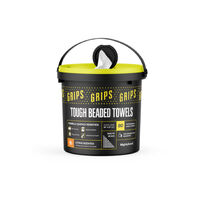 Grips Wipes - Tub Of 80 Beaded Wipes - Grips To Go Hand Cleaner Towels #GR80-85247