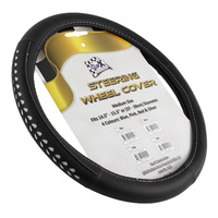 Steering Wheel Cover Medium Size Suits 14.5" - 15.5" 37cm - 39cm Wheels - Silver #GXSWCSIL