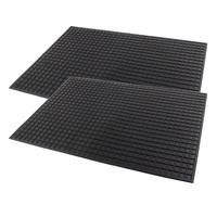 Pair of Gear X Universal Rubber Floor Mats Large 69 x 49cm Car 4x4 Truck Marine #GXURML x2