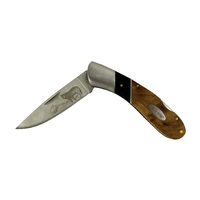 Elk Ridge Lockback Wolf Design Folding Knife #ER-072W