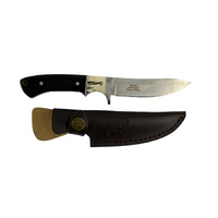 Elk Ridge Stag Handle Fixed Blade Hunting Survival Knife With Leather Sheath #ER-087